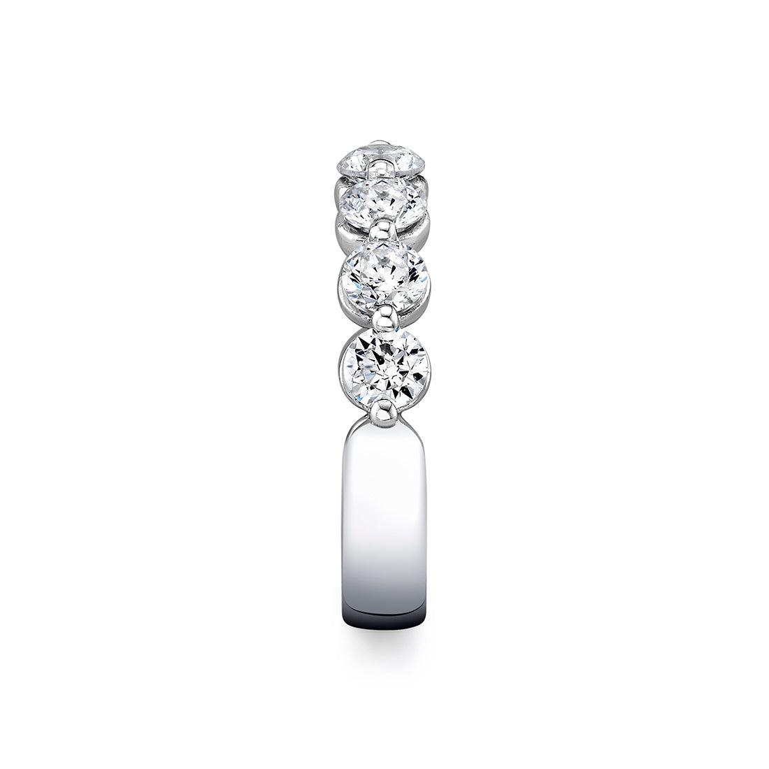 Shared Prong Diamond Wedding Ring