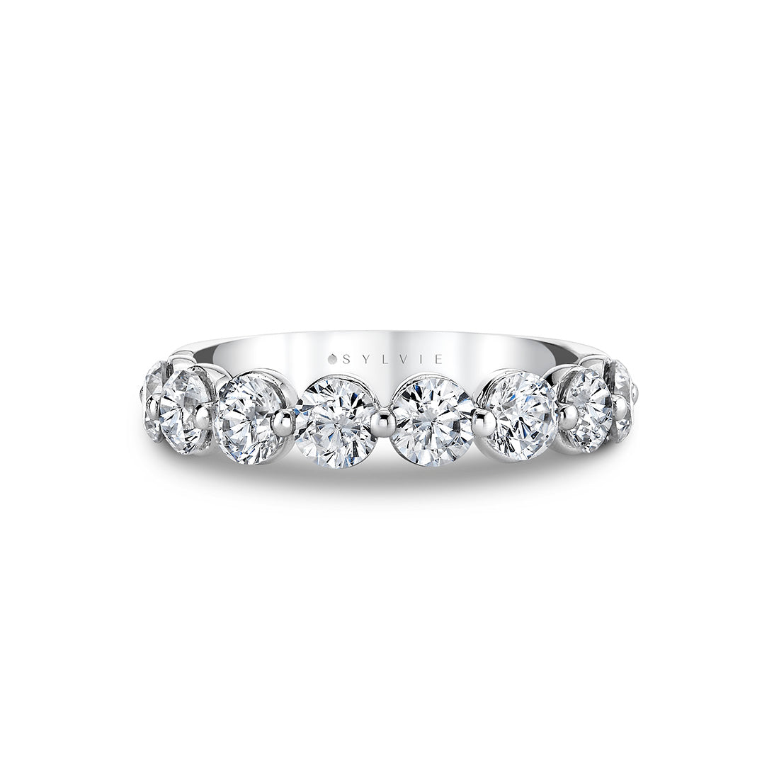 Shared Prong Diamond Wedding Ring