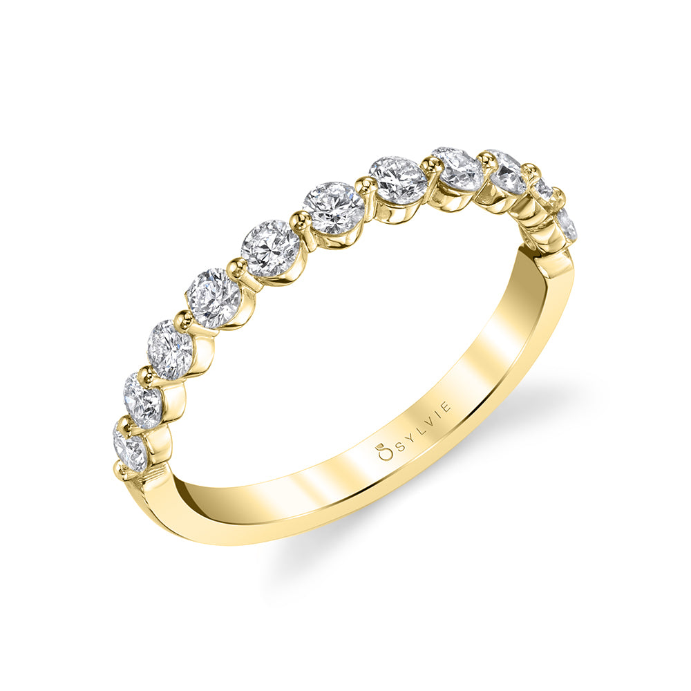Classic 1 Prong Wedding Band-0.56