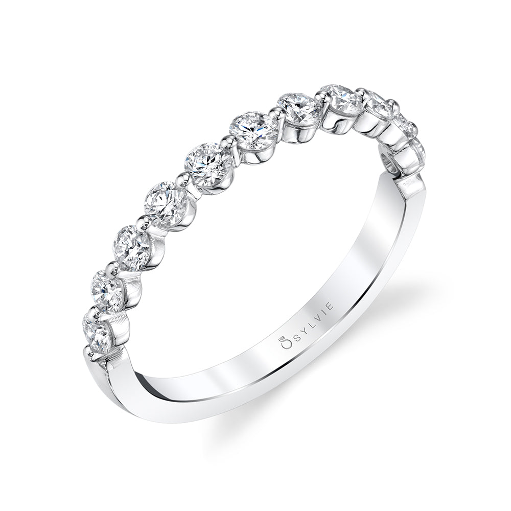 Classic 1 Prong Wedding Band-0.56