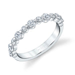 Round Cut Diamond Bubble Wedding Band