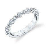 Round Cut Diamond Bubble Wedding Band
