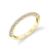 Round Cut Diamond Bubble Wedding Band