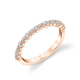 Round Cut Diamond Bubble Wedding Band