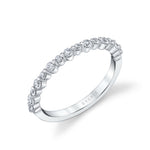 Round Cut Diamond Bubble Wedding Band