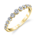 Classic 1 Prong Wedding Band-0.53 GRADUATED