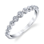 Classic 1 Prong Wedding Band-0.53 GRADUATED