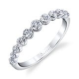Classic 1 Prong Wedding Band-0.53 GRADUATED