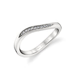 Diamond Curved Wedding Ring