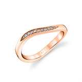 Diamond Curved Wedding Ring