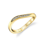 Diamond Curved Wedding Ring
