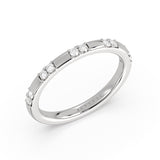 Flush Set Diamond Duo Wedding Ring