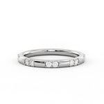 Flush Set Diamond Duo Wedding Ring