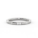 Flush Set Diamond Duo Wedding Ring