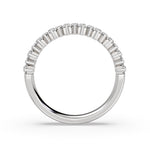 Alternating Baguette and Round Diamond Wedding Ring