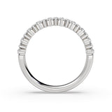 Alternating Baguette and Round Diamond Wedding Ring