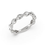 Bezel Set Marquise Diamond Wedding Ring