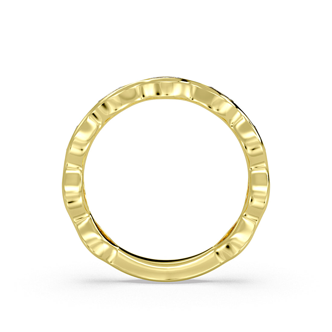 Bezel Set Marquise Diamond Wedding Ring