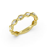 Bezel Set Marquise Diamond Wedding Ring