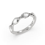Bezel Set Marquise Diamond Wedding Ring