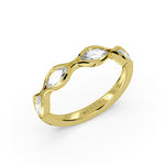 Bezel Set Marquise Diamond Wedding Ring