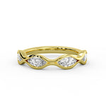 Bezel Set Marquise Diamond Wedding Ring
