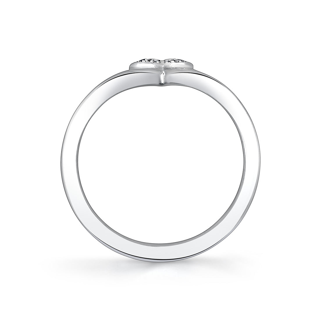 Tulira Diamond Leaf Curved Wedding Ring