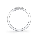 Tulira Diamond Leaf Curved Wedding Ring