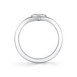 Tulira Diamond Leaf Curved Wedding Ring