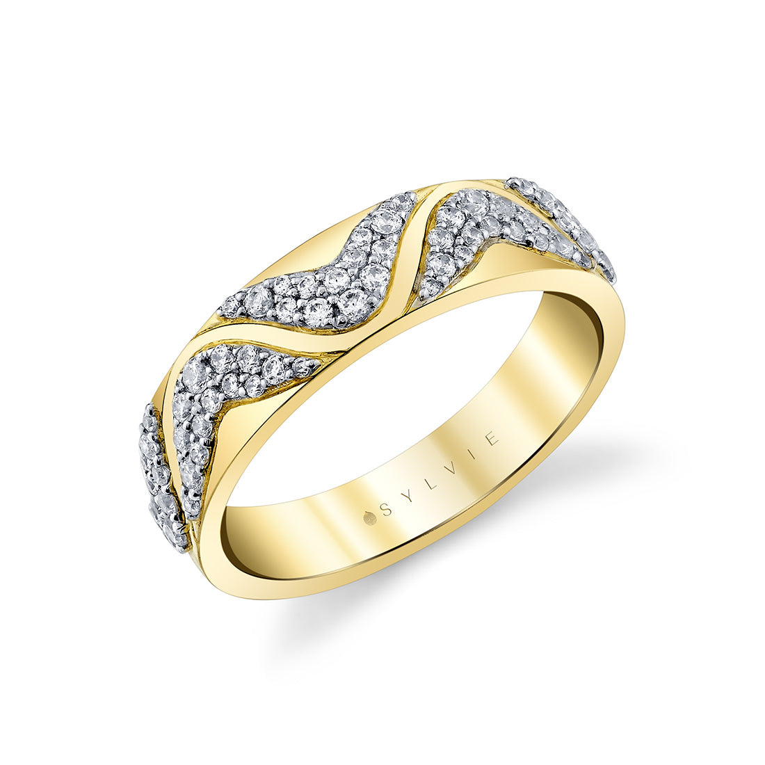 Auravie Diamond Wave Wedding Ring