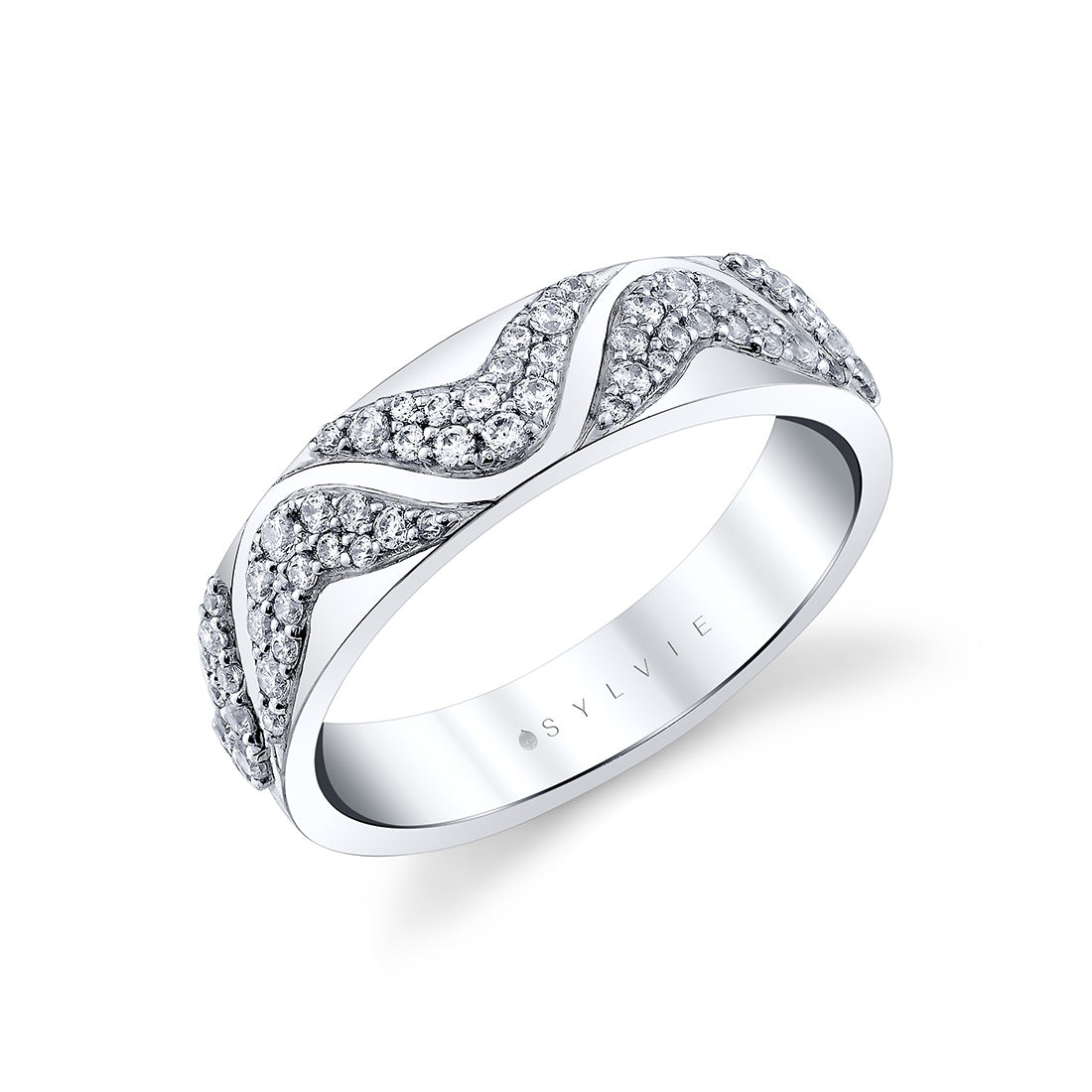 Auravie Diamond Wave Wedding Ring