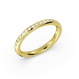 Flush Set Round Diamond Wedding Ring