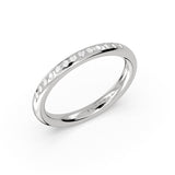 Flush Set Round Diamond Wedding Ring