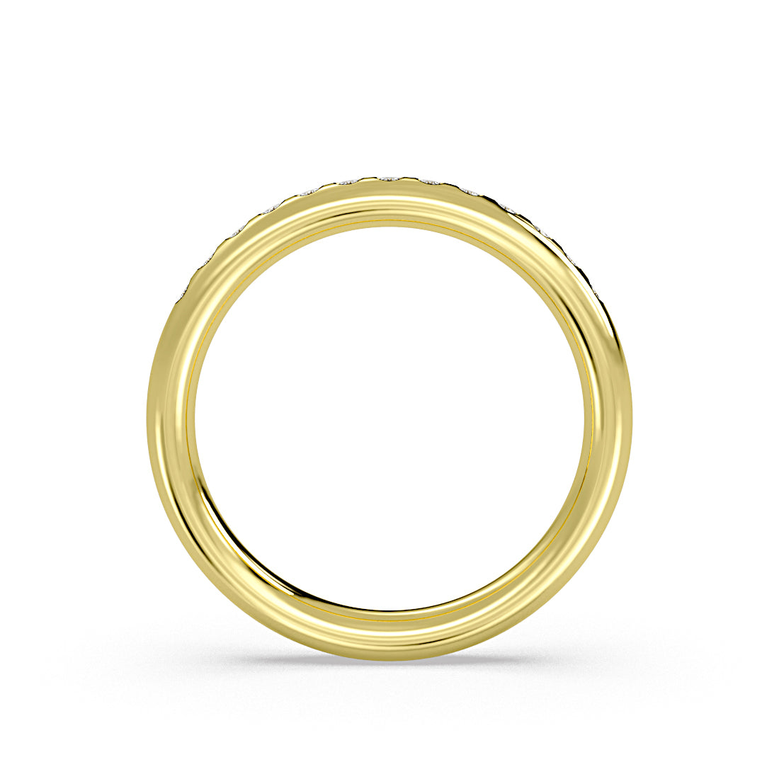 Flush Set Round Diamond Wedding Ring