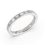 Channel Set East to West Baguette Wedding Ring