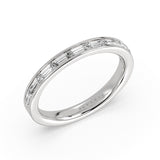 Channel Set East to West Baguette Wedding Ring