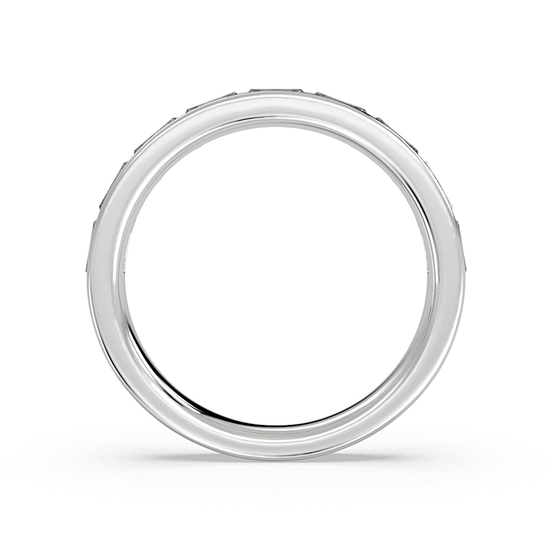 Channel Set East to West Baguette Wedding Ring