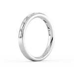 Channel Set East to West Baguette Wedding Ring