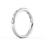 Channel Set East to West Baguette Wedding Ring
