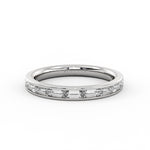 Channel Set East to West Baguette Wedding Ring