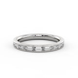 Channel Set East to West Baguette Wedding Ring
