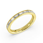 Channel Set East to West Baguette Wedding Ring