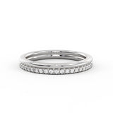 Double Band Classic Diamond Wedding Ring