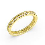 Double Band Classic Diamond Wedding Ring