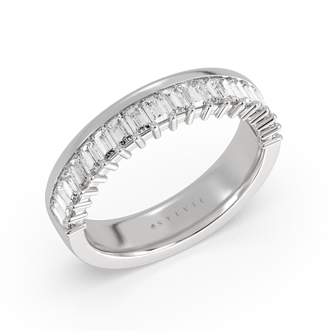 Double Band Baguette Wedding Ring