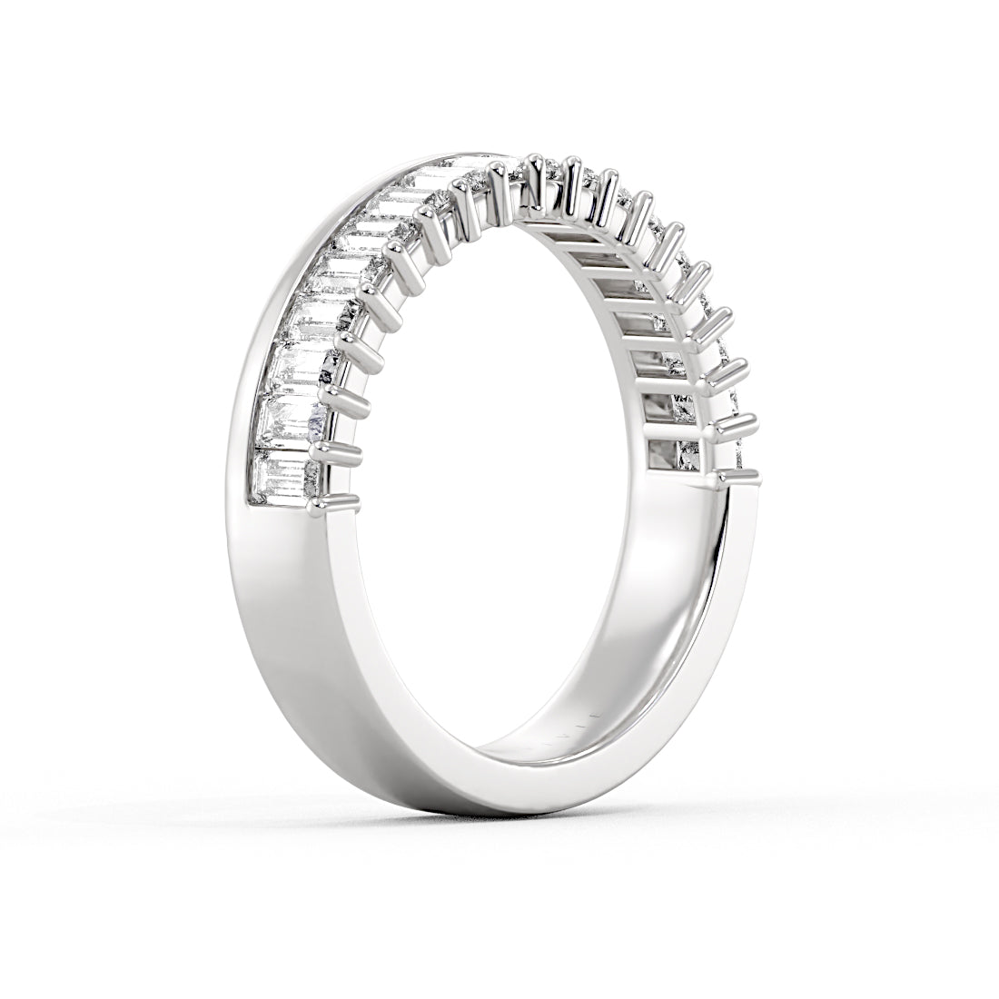 Double Band Baguette Wedding Ring
