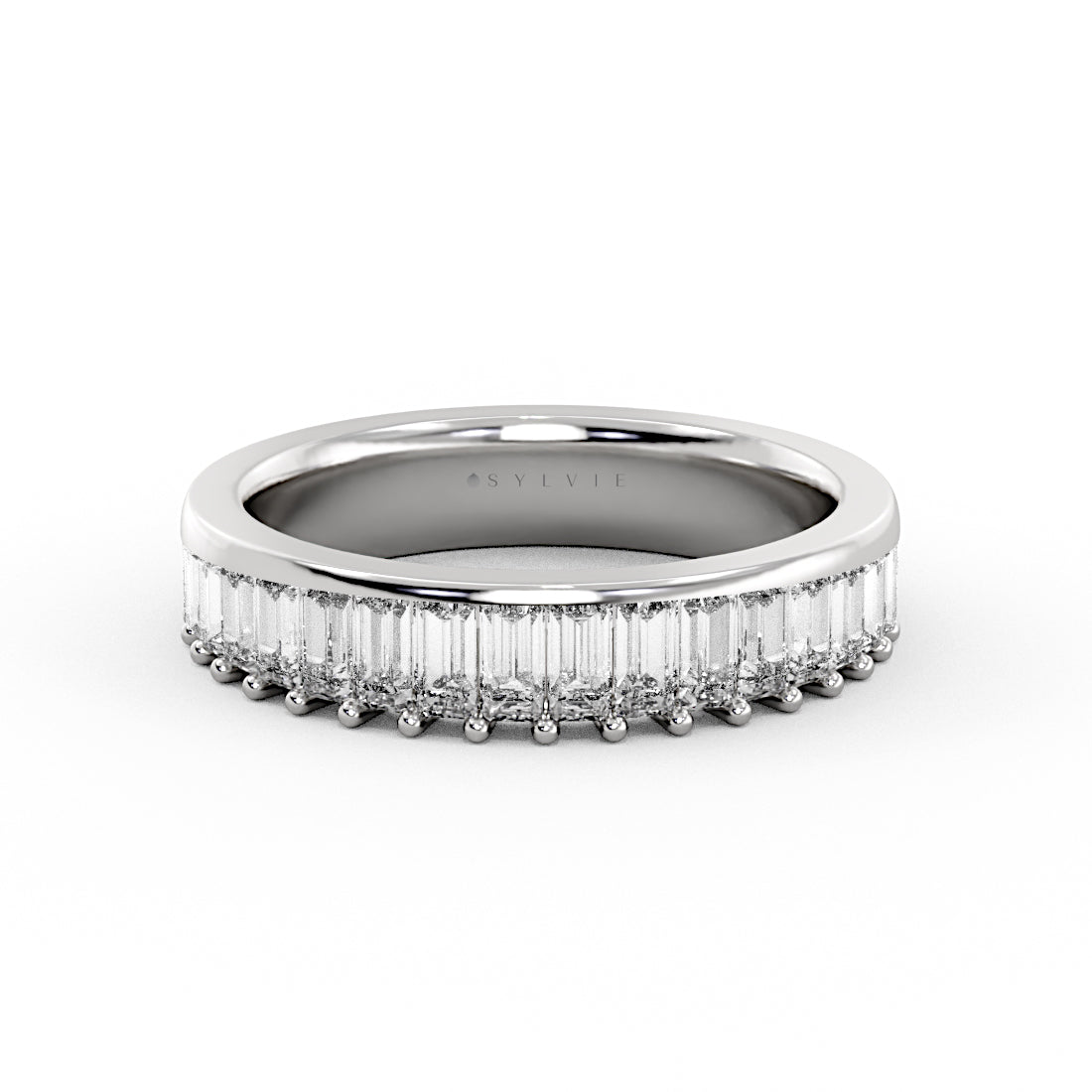 Double Band Baguette Wedding Ring