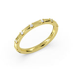Heritage Flush Set Spaced Diamond Wedding Ring
