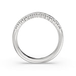 Double Band Curved Diamond Wedding Ring