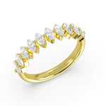 Heritage Shared Prong Marquise Diamond Wedding Ring